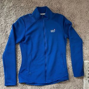 Blue zip up